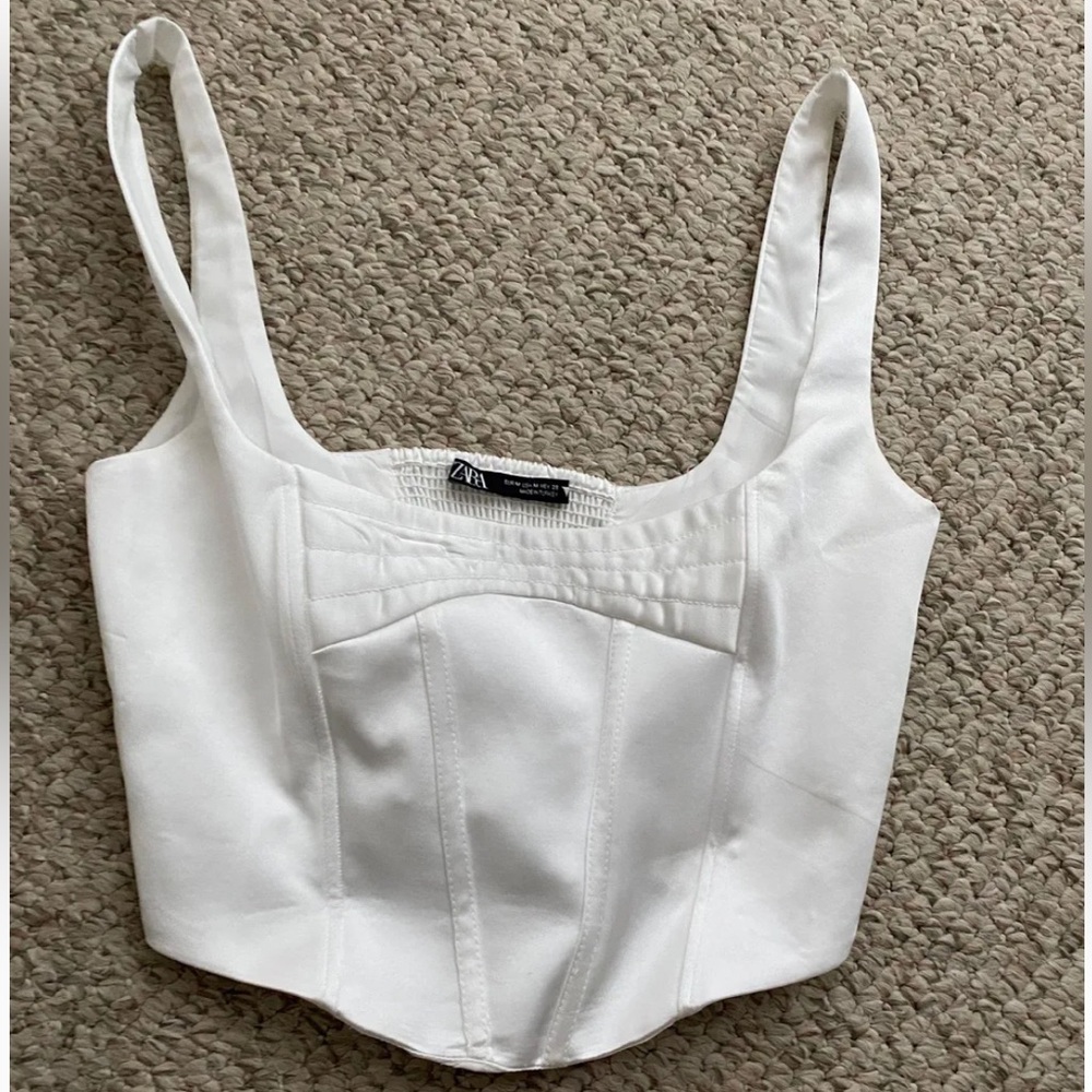 Zara white top